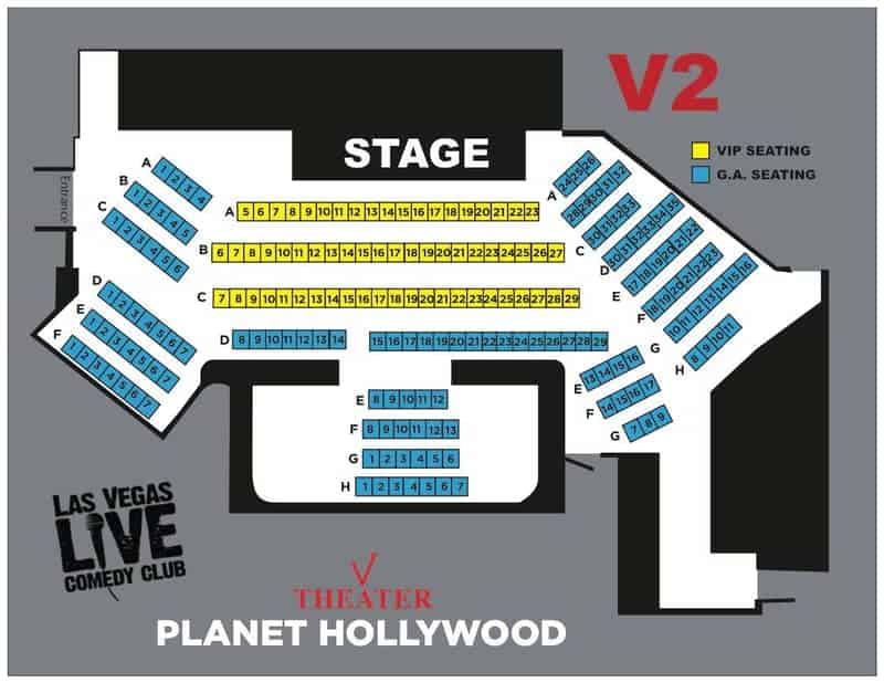 Las Vegas Live Comedy Club Seating Charts