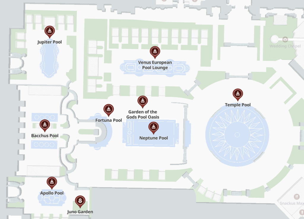 Caesars Palace Pool Map