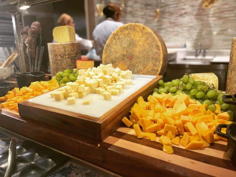 Assorted Breads and Assorted Cheeses