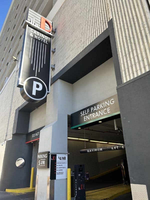 The D Las Vegas Hotel & Casino Self Parking Entrance